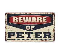 Divertente tappetino per mouse per lavoro con scritta "Beware of Peter", tappetino per mouse da gioco con gatto