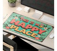 Divertente tappetino per mouse per scrivania con scritta in inglese "This is my happy place"