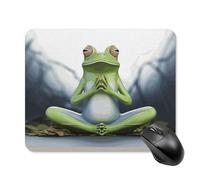 Divertente tappetino per mouse quadrato con rana yoga tappetino per mouse portatile con base in gomma antiscivolo 20 x 25 cm, tappetino per mouse ultra sottile per computer, laptop, accessori da