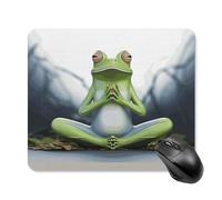 Divertente tappetino per mouse quadrato con rana yoga tappetino per mouse portatile con base in gomma antiscivolo 25 x 30 cm, tappetino per mouse da gioco ultra sottile per computer, laptop, accessori