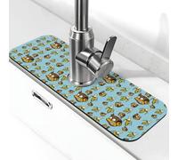 Divertente tappetino per rubinetto a forma di scimmia a banana per lavello da cucina, tappetino drenante per lavello da cucina, paraspruzzi, assorbente, ad asciugatura rapida, tappetino per lavello da