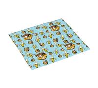 Divertente tappetino scolapiatti a forma di scimmia a banana, assorbente, per bancone della cucina, 40,6 x 45,7 cm, tappetino scolapiatti natalizio con anello per appendere
