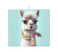 Divertente tappetino scolapiatti con lama in stile cartone animato, super assorbente, con gancio, facile da pulire, accessori da cucina, scolapiatti per piatti, 45,7 x 40,6 cm