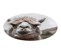 Divertente tappeto rotondo con alpaca, lavabile, antiscivolo, per soggiorno, morbido, lavabile, per camera da letto, moderno, tappetino da yoga, per camera da letto, ufficio, casa, regalo, 60 x 60 cm