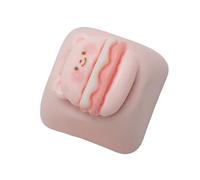 Divertente tappo per chiave in resina a forma di hamburger con simpatico volto in stile cartone animato, resistente, con personalità in resina, con volto in cartone animato per tastiera