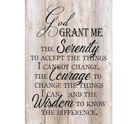 Divertente targa in metallo con scritta in lingua inglese "God Grant Me the Serenity Inspirational Christian Serenity Prayer", vintage, carina, regalo per camera da letto, stile retrò, per bar, negozi