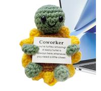 Divertente Tartaruga all'uncinetto - Cute Bambola all'uncinetto con Schede Motivatrici - Giocattoli Di Peluche Morbido Animali Fatti A Mano Ragazze E Bambini Insegnanti Infermiere Compleanno Laurea