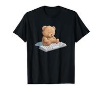 Divertente Tastiera Teddy Bear Graphic Costume Maglietta