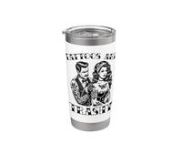 divertente tatuaggio trash vintage Tatuaggi Sono Trashy sarcasmo Bicchiere termico in acciaio inox doppia parete
