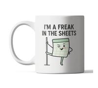 Divertente tazza con foglio di calcolo - "I'm a Freak in The Sheets" - Regalo per gli amanti di Excel, contabili e nerd dei dati - Tazza da caffè umoristica da ufficio