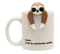 Divertente tazza da caffè con bradipo carino, regalo per donne e uomini, colore bianco, ideale come regalo di Natale o compleanno