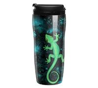 Divertente tazza da caffè con geco grafico divertente bicchiere isolato a prova di perdite tazza da viaggio con coperchio 250 350 ml