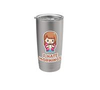 Divertente tazza da caffè con scritta "I Hate Mornings Person" Bicchiere termico in acciaio inox doppia parete
