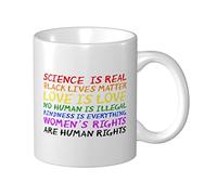 Divertente tazza da caffè con scritta "Science Is Real Black Lives Matter Blm Love Rainbow"