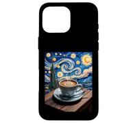 Divertente tazza da caffè con scritta "Starry Night", per donne e uomini Custodia per iPhone 16 Pro Max