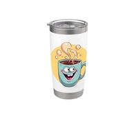 Divertente tazza da caffè con sorriso, tazza di caffè sorridente Bicchiere termico in acciaio inox doppia parete