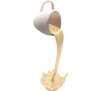 Divertente tazza da caffè galleggiante che versa, decorazione artistica per la casa (crema)