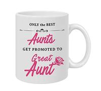 Divertente tazza da caffè - Only The Aunts Get Promoted to Great Aunt divertente tazza da caffè, regalo per Natale compleanno, zia e Capodanno - 325 ml