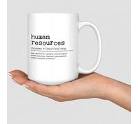 Divertente tazza da caffè Risorse Umane Noun Definition Accent Tazze parole con definizione Divertente tazze in ceramica Mock Up Regali per migliore amica, nonna, mamma, ragazzi, 425,2 g bianco