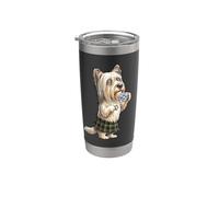 Divertente tazza da caffè Skye Terrier con bandiera della Scozia Bicchiere termico in acciaio inox doppia parete