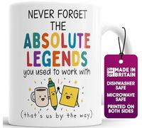 Divertente tazza da lavoro "Never Forget The Absolute Legends You Used to Work with", regalo per collega, tazza di Babbo Natale segreto, umorismo da ufficio