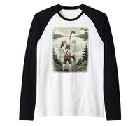 Divertente Tedesco Bigfoot Mostro di Loch Ness Birra Salute Maglia con Maniche Raglan