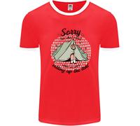 Divertente Tenda Da Campeggio Scusa Per Ciò Che Ho Detto Uomo Ringer T-Shirt