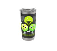 Divertente Tennis Doppio Naturalmente Vi Serviremo Divertimento Sport Bicchiere termico in acciaio inox doppia parete