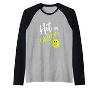 Divertente Tennis Scusa Hit Mio Dito Maglia con Maniche Raglan