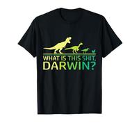 Divertente Teoria dell'evoluzione Dino Dinosauro Darwin T-Rex Maglietta