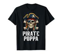 Divertente Teschio Pirata Poppa Jolly Roger Crossbones Bandiera Maglietta