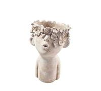 Divertente testa di piante busto - Figura per piantare - Vaso in ceramica - Decorazione per piante (grande: altezza 26 cm)