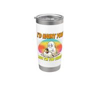 Divertente, ti perseguiterei ma sono troppo stanco Lazy Ghost Halloween Bicchiere termico in acciaio inox doppia parete