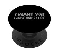 Divertente, ti voglio Non posso flirtare citazioni sarcastiche PopSockets PopGrip Adesivo