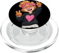 Divertente tigre con occhiali segno della pace hipster animale PopSockets PopGrip per MagSafe