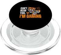 Divertente tigre simpatico gamer I Can't Hear You I'm Gaming Gift PopSockets PopGrip per MagSafe