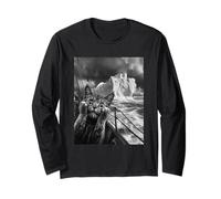 Divertente Titanic Iceberg spaventato Gatto Sorpresa Selfie Maglia a Manica