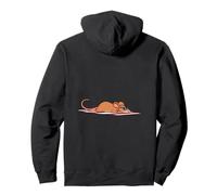 Divertente Topo Che Prende Il Sole con Design a Cartoni Animati Carino Rilassante Felpa con Cappuccio