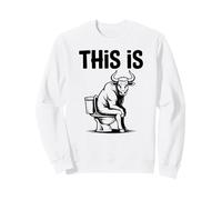 Divertente Toro sul Bagno Questo È Felpa