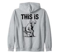 Divertente Toro sul Bagno Questo È Felpa con Cappuccio