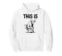 Divertente Toro sul Bagno Questo È Felpa con Cappuccio