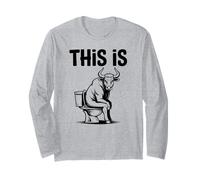 Divertente Toro sul Bagno Questo È Maglia a Manica