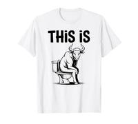 Divertente Toro sul Bagno Questo È Maglietta