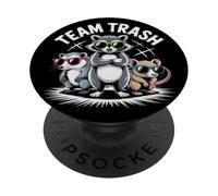 Divertente Trash Gang Raccoon Ratto Opossum Animale Meme Art PopSockets PopGrip Adesivo