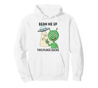 Divertente Tre Occhi Alien Beam Me Up Questo Posto Fa schifo Felpa con Cappuccio