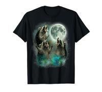 Divertente tre procioni che ululano alla luna Panda Galaxy Vibe Maglietta