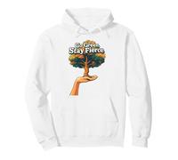 Divertente Trending Eco-Guerriero Verde Rimani Feroce Felpa con Cappuccio