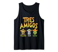 Divertente Tres Amigos Tequila Sale Lime Cinco De Mayo Fiesta Fun Canotta