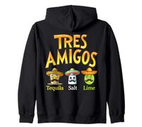 Divertente Tres Amigos Tequila Sale Lime Cinco De Mayo Fiesta Fun Felpa con Cappuccio
