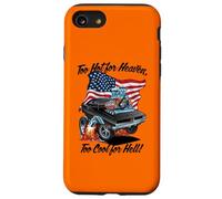 Divertente, troppo caldo per il paradiso, troppo bello per l'inferno, design a forma di muscle car Custodia per iPhone SE (2020) / 7/8